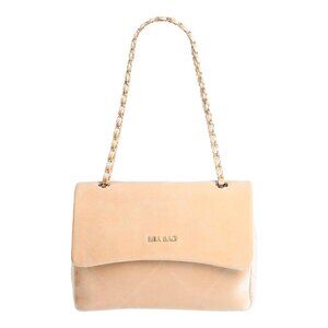 MIA BAG velvet shoulder bag beige pink